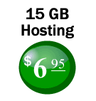 158 GB Web Hosing, $6.95 per month